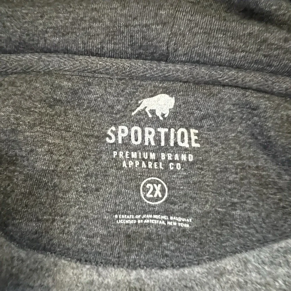 Brooklyn Nets BKLN Full Zip Hoodie Sportiqe Basquiat Style NBA Sweatshirt 2021 - Picture 4 of 8